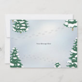 Bären bei Zuhause Gemütliches Blockhaus Personalis Einladung (Rückseite)