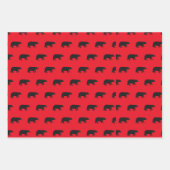 Bären, Berge, Schwarz und Rot-Lumberjack-Set Geschenkpapier Set (Vorderseite 2)