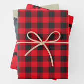 Bären, Berge, Schwarz und Rot-Lumberjack-Set Geschenkpapier Set (Beispiel)