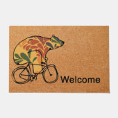 Bären Bike Doormat Geschenk, Sonnenbär Außenmatte Fußmatte (Vorderseite)