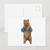 Bären Boxer Boxhandschuhe Postkarte (Vorne/Hinten)