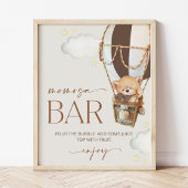 Bären, Brown Balloon, Hot Air Balloon, Momosa Bar Poster