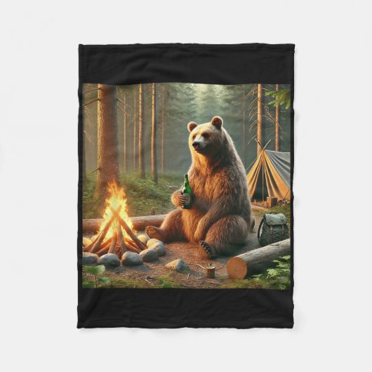 Bären Camping Fleecedecke (Vorderseite)