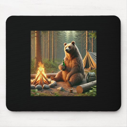 Bären Camping  Mousepad (Vorne)