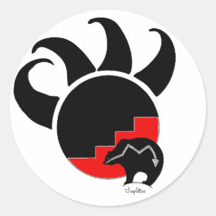 Bären-Clan-Aufkleber Runder Aufkleber