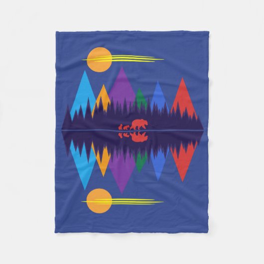 Bären & Cubs Fleecedecke (Vorderseite)