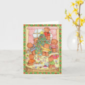 Bären dekorieren Weihnachtsbaum Karte (Gelbe Blume)