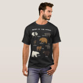 Bären des Grizzly Bear Panda Black Polar T-Shirt (Vorne ganz)