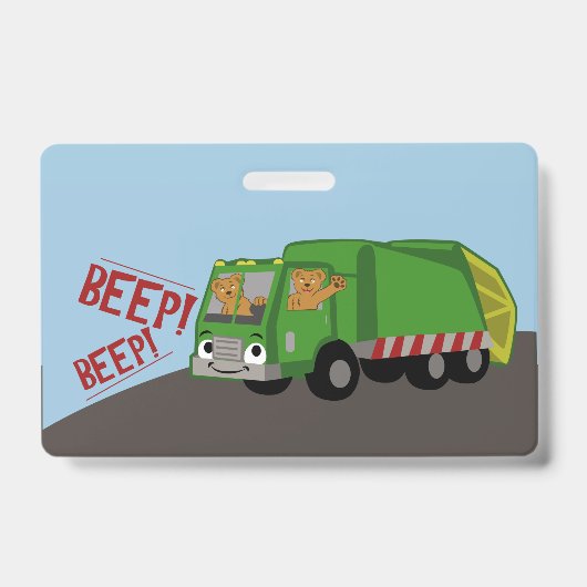 Bären, die einen LKW fahren Ausweis (Vorderseite)