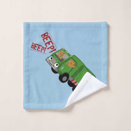 Bären, die einen LKW fahren Badhandtuch Set (Waschlappen)