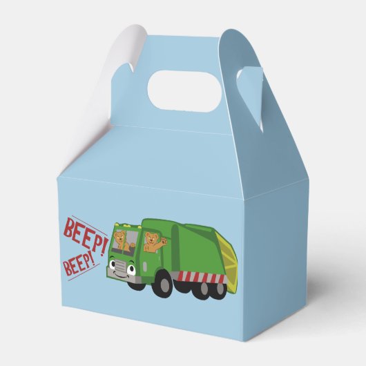 Bären, die einen LKW fahren Geschenkschachtel (Rückseite)