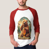Bären, die Honig aus Honigwaben essen T-Shirt (Vorderseite)