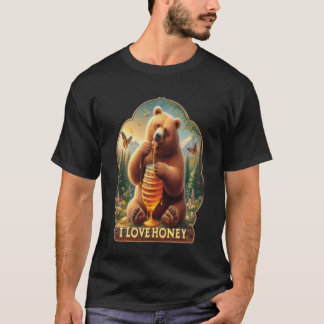 Bären, die Honig aus Honigwaben essen T-Shirt