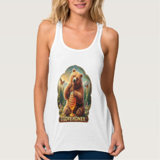 Bären, die Honig aus Honigwaben essen Tank Top
