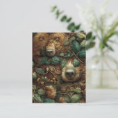 Bären, die sich im Wald auf der Postkarte versteck (Stehend Vorderseite)