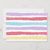 Bären, Einhorn und Rainbow Baby Shooter Einladung (Rückseite)