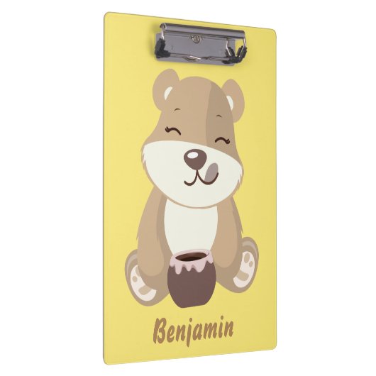 Bären essen Honig Klemmbrett (Rechts)