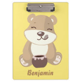 Bären essen Honig Klemmbrett (Vorderseite)