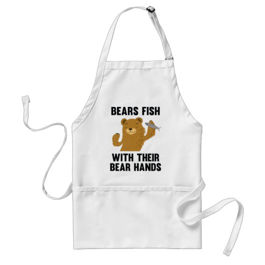 Bären fischen mit ihren Bärenhänden Schürze (Vorne)