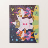 Bären, Fox und Tiger Pierrot Clown Jigsaw Puzzle (Vertikal)