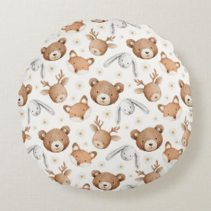 Bären Füchse Kaninchen Hirsche Rundes Kissen