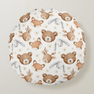Bären Füchse Kaninchen Hirsche Rundes Kissen
