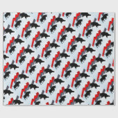 Bären gegen Stier-Börse-Konzept Geschenkpapier (Flach)