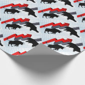 Bären gegen Stier-Börse-Konzept Geschenkpapier (Ecke)