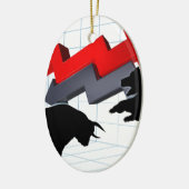 Bären gegen Stier-Börse-Konzept Keramik Ornament (Links)