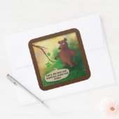 Bären gehen in den Woods Funny Rick London Quadratischer Aufkleber (Umschlag)