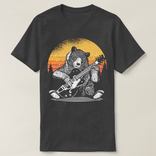 Bären Gitarre Grizzle Bär 1 T-Shirt (Design vorne)