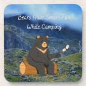 Bären haben beim Camping mehr Spaß Getränkeuntersetzer (Vorderseite)