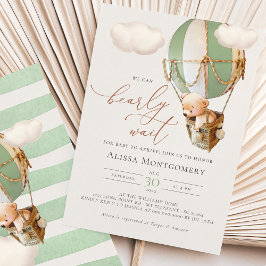 Bären-Heißluftballon-Einladung Einladung