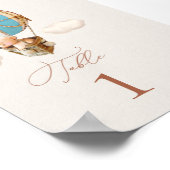 Bären-Hot-Air-Ballon-Tischnummer-Poster Poster (Ecke)