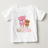 Bären: "Ich werde eine große Schwester sein" Baby T-shirt (Vorderseite)