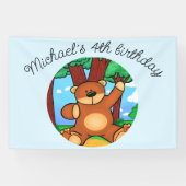 Bären im Grasland Geburtstag Banner (Horizontal)