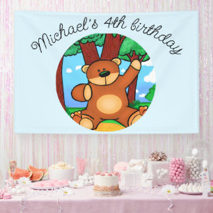 Bären im Grasland Geburtstag Banner