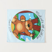 Bären im Grasland Geburtstag Wandteppich (Vorderseite (Horizontal))