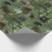 Bären im Holzumschlagpapier Geschenkpapier (Ecke)