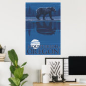 Bären im Mondschein - Berghof, Oregon Poster (Heimbüro)