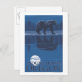 Bären im Mondschein - Berghof, Oregon Postkarte (Vorne/Hinten)