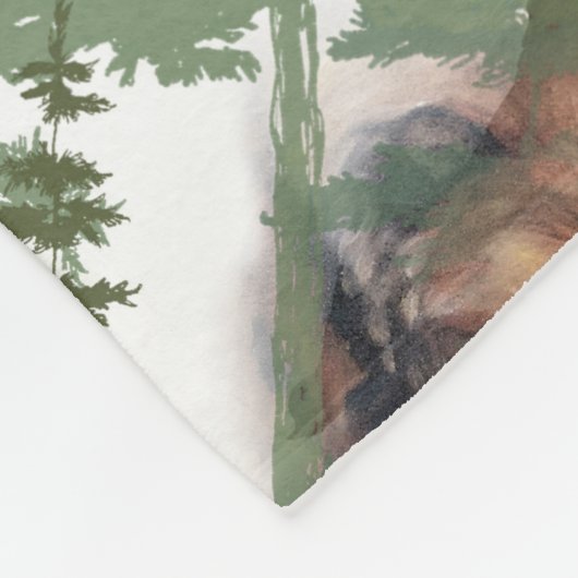 Bären im Wald Fleecedecke (Ecke)