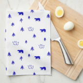 Bären im Wald Geschirrtuch (Viertel Falte)