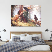Bären im Wald Leinwanddruck (Insitu (Schlafzimmer))