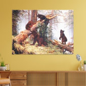 Bären im Wald Leinwanddruck (Insitu (Wohnzimmer))