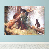 Bären im Wald Leinwanddruck (Insitu (Holzboden))