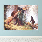 Bären im Wald Leinwanddruck (Insitu (Holzboden))