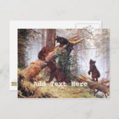 Bären im Wald Postkarte (Vorne/Hinten)