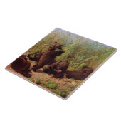 Bären im Watermelon Patch (von W.H. Beard) Fliese (Seite)