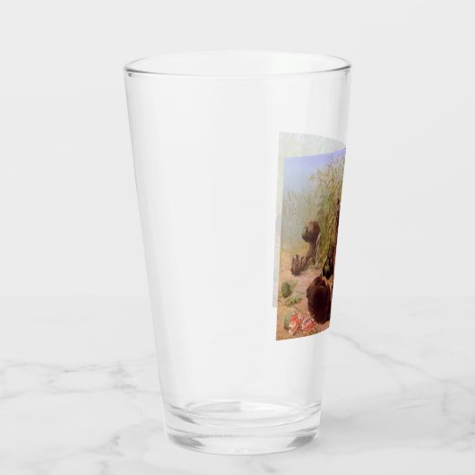Bären im Watermelon Patch (von W.H. Beard) Glas (Rechts)